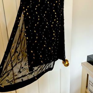 Beautiful Diane bin Furstenberg black embellished cocktail dress